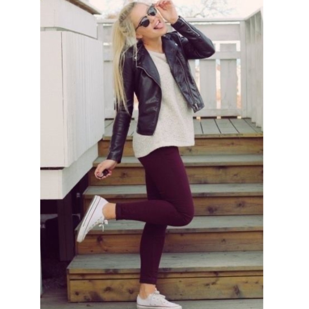 High Waist Tummy Control Seamless Fleece leggings - Picture 11 of 11